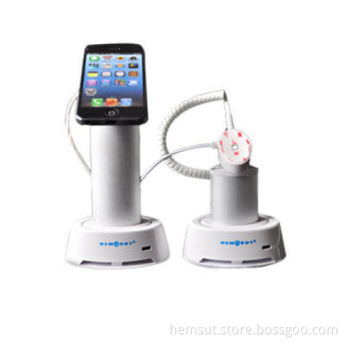 Hot sale mobile phone security display stand with alarm and charging function